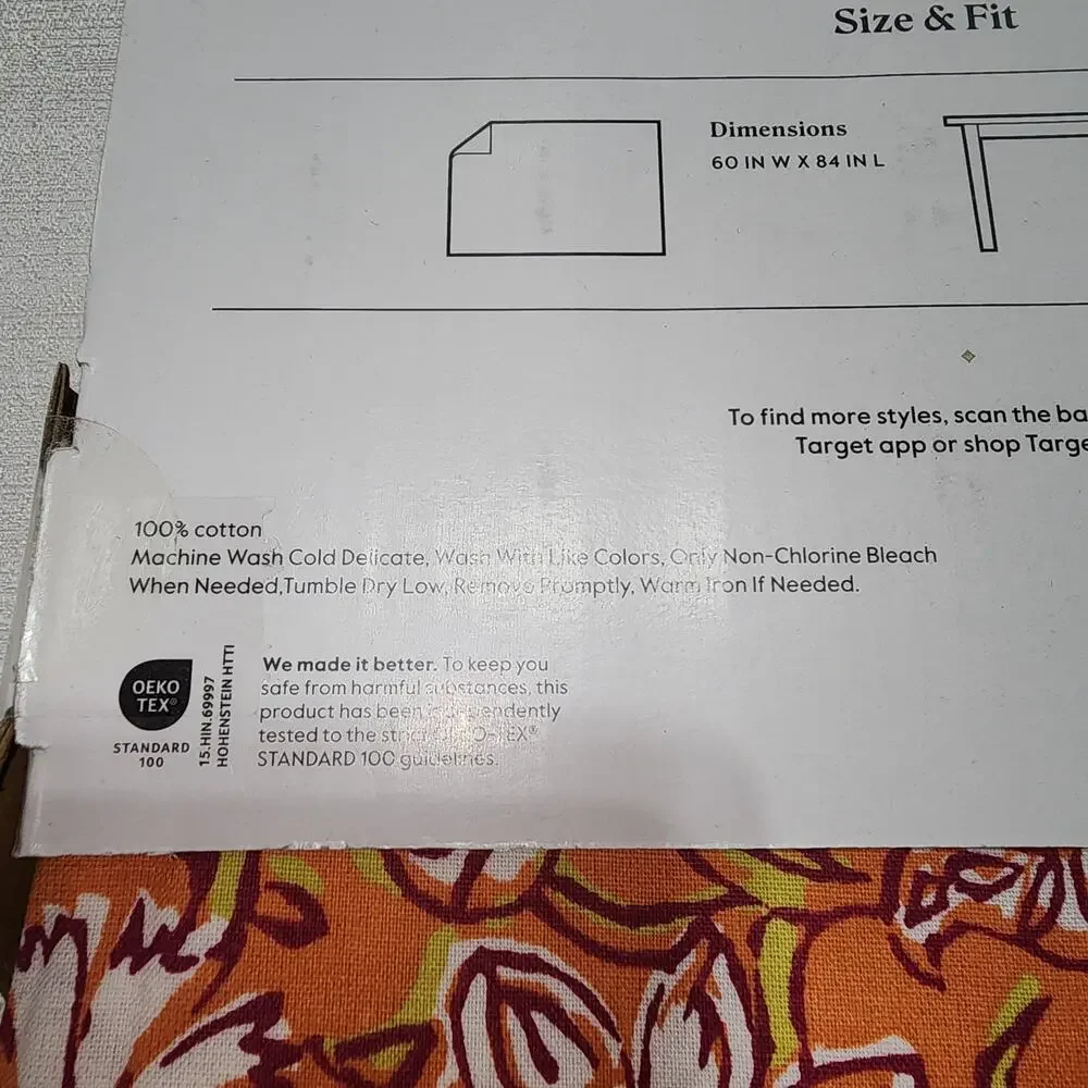 Threshold rectangular tablecloth 60''x 84''